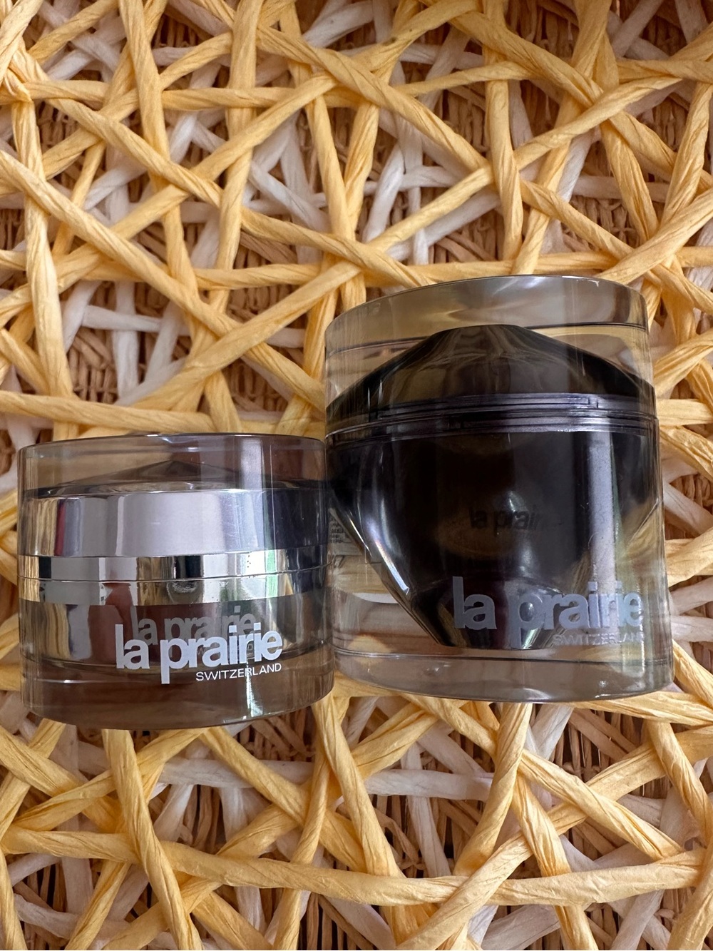 LA PRAIRIE CELLULAR PLATINUM RARE EYE CREAM AND FACE CREAM DUO